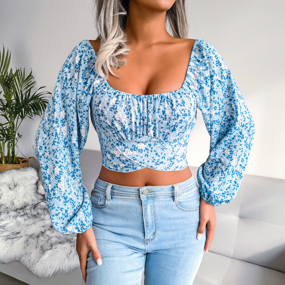 BAYLIN - Milkmaiden Top With Floral Print