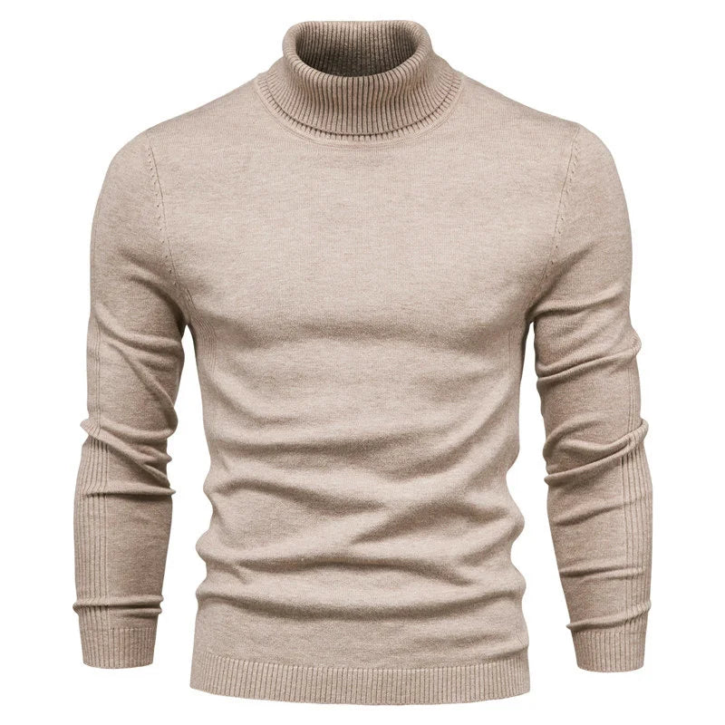 LEVI - Casual Solid Turtleneck Sweater