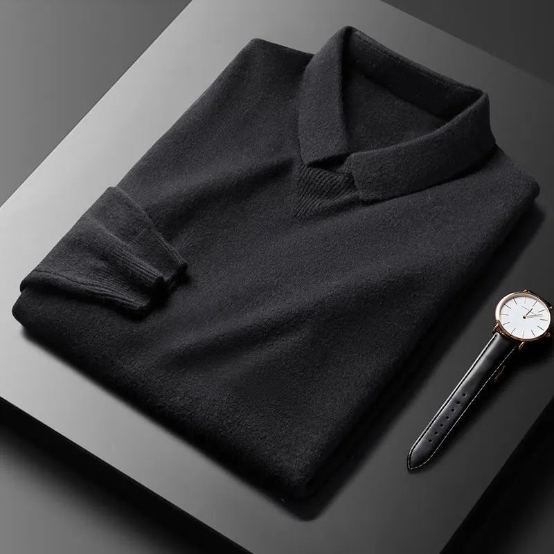 Lucas - Premium Cashmere Polo Sweater