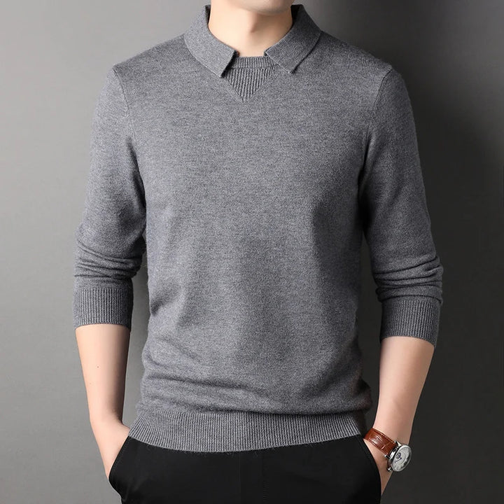 Lucas - Premium Cashmere Polo Sweater