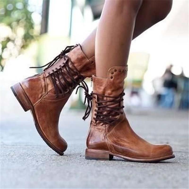 Maura™ - Leather Boots with Laces