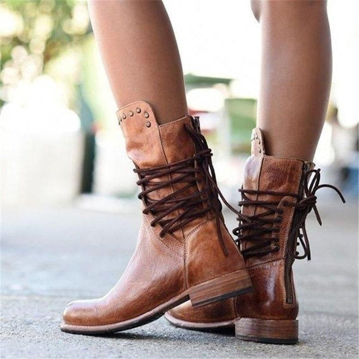 Maura™ - Leather Boots with Laces