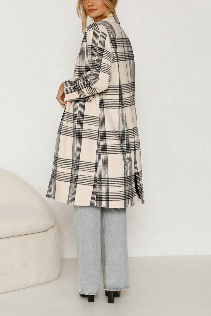 BELÉN - Plaid Longline Coat