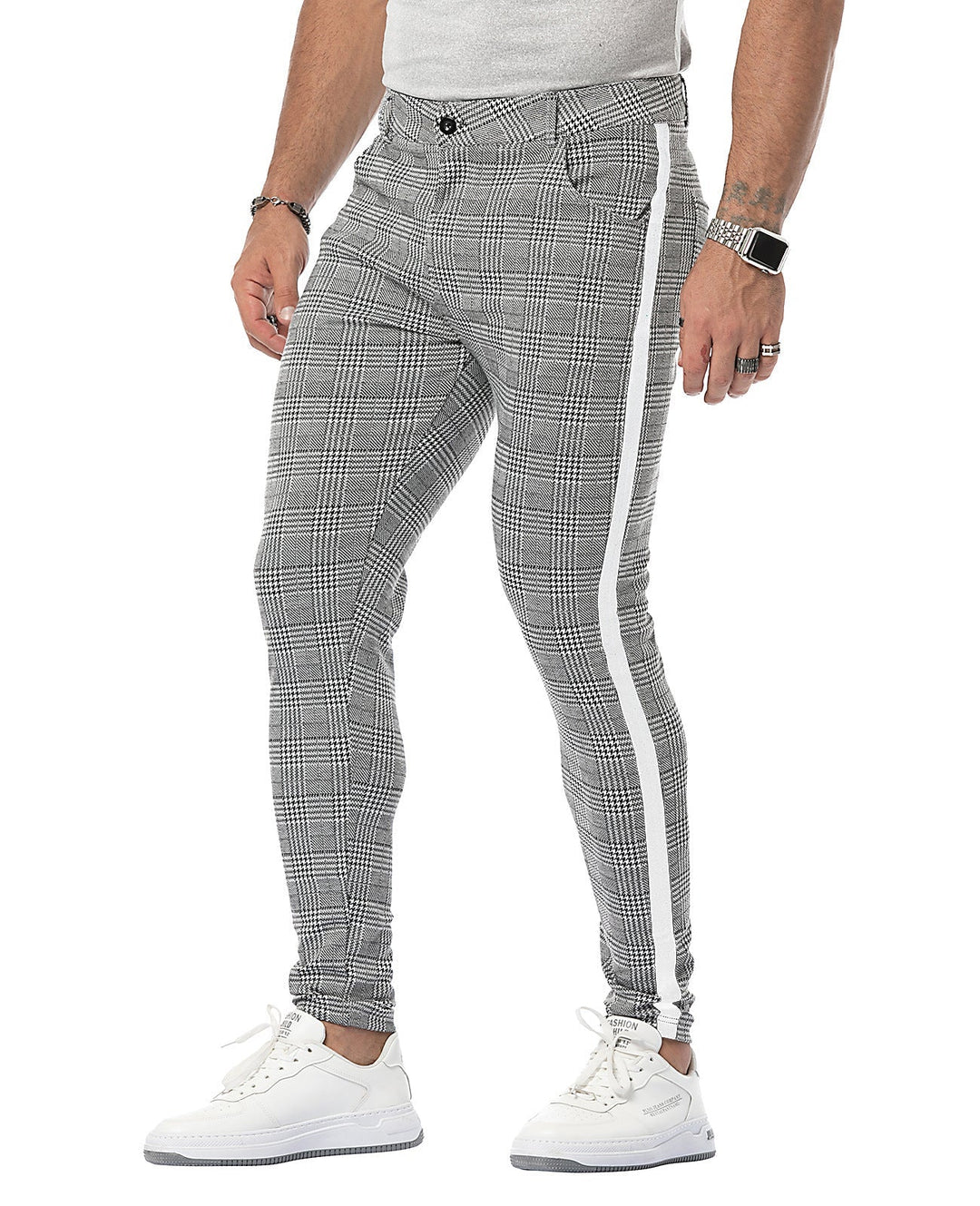 MAZE - Skinny Fit Checkered Chino