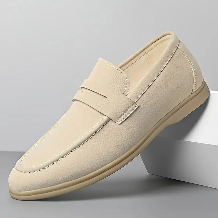 KINGSTON - Vegan Suede Strap Loafers with Modern Contrast Sole