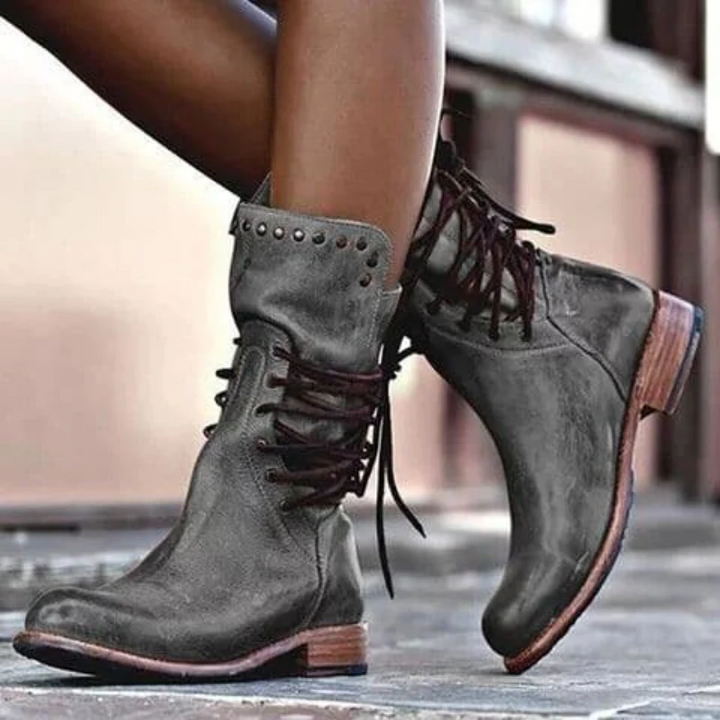 Maura™ - Leather Boots with Laces