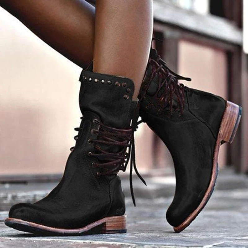 Maura™ - Leather Boots with Laces