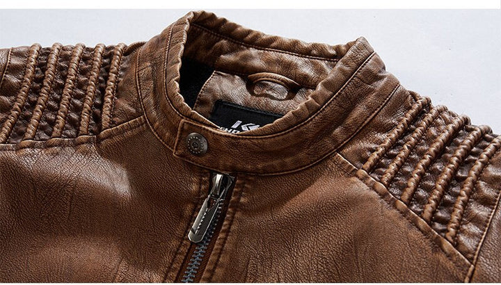 FABIO - Leather Jacket With Fleece Lining