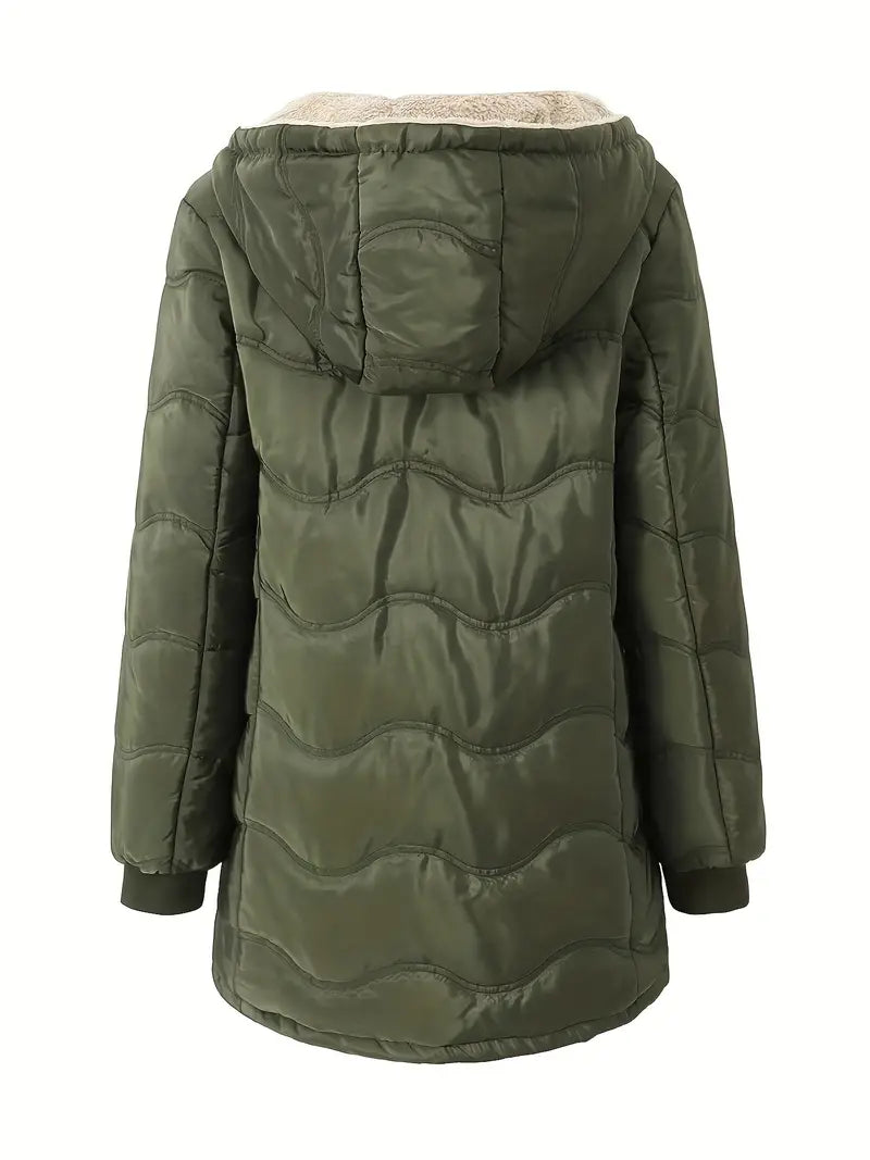 GOGO -  Hooded Puffer Jacket with Fleece Lining