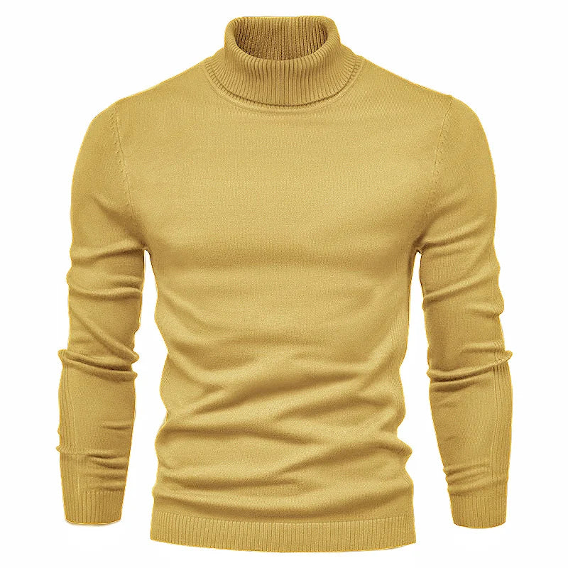 LEVI - Casual Solid Turtleneck Sweater