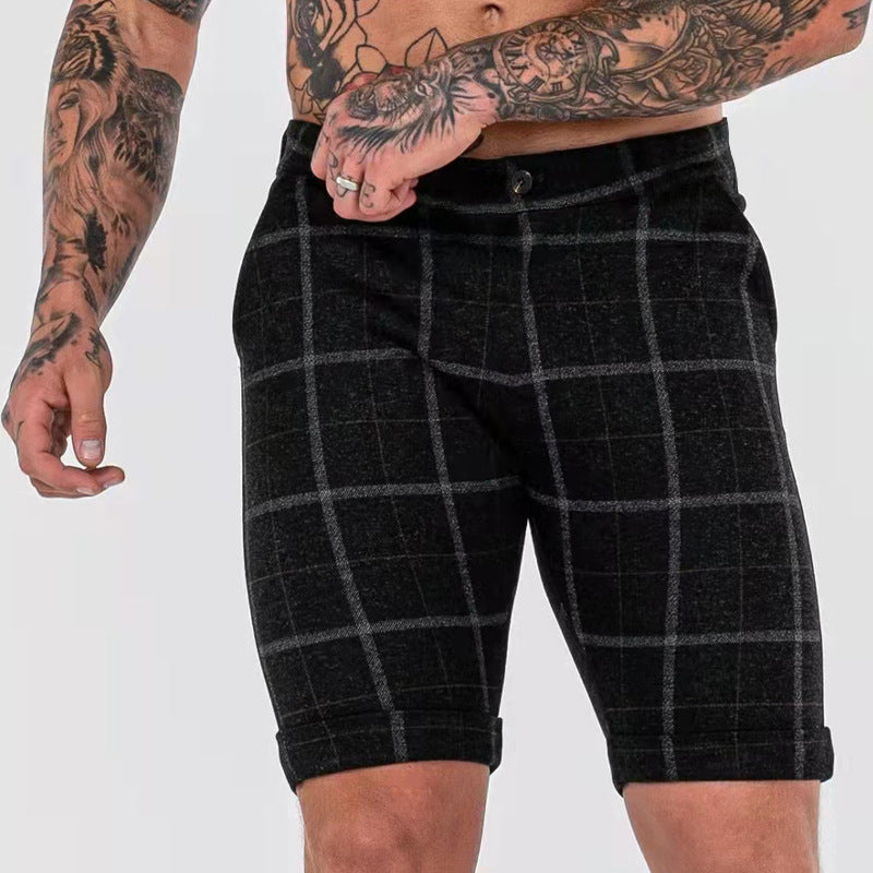 CHRISTIAN - Checked Chino Shorts