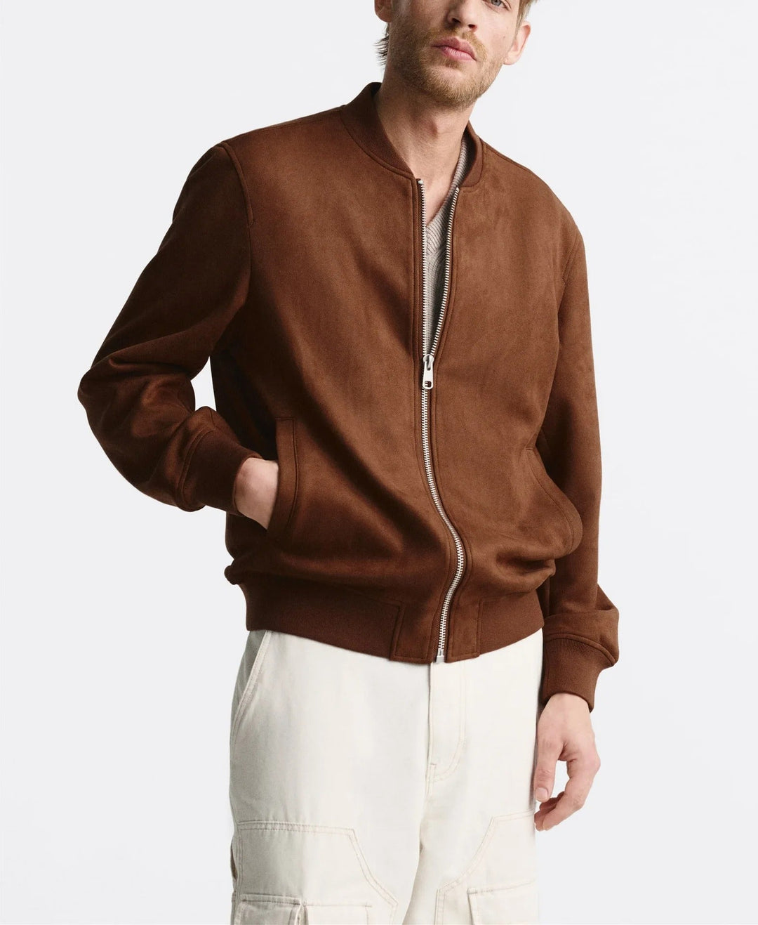 PELE - Men's Classic Zip-Up Bomber Jacket