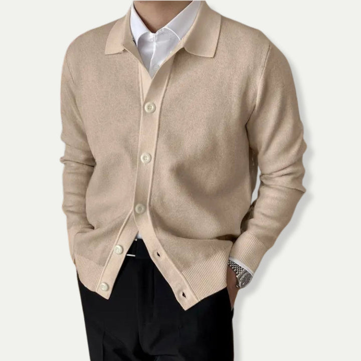 NEVO - Elegant Classic Wool-Blend Cardigan