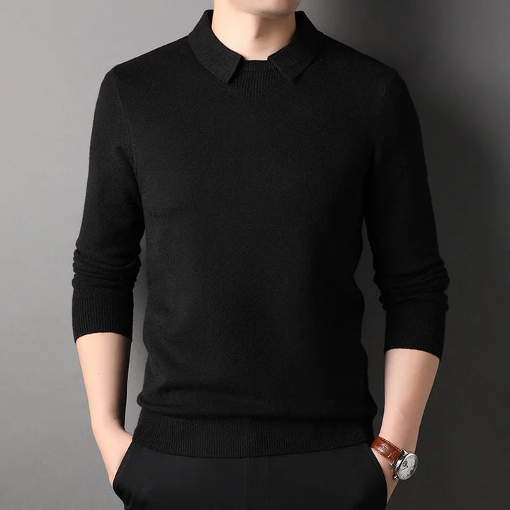 Lucas - Premium Cashmere Polo Sweater