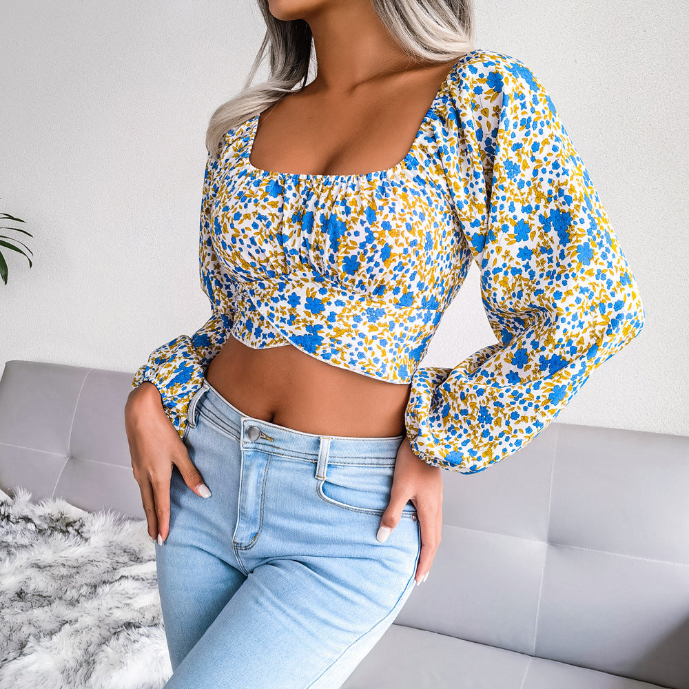 BAYLIN - Milkmaiden Top With Floral Print