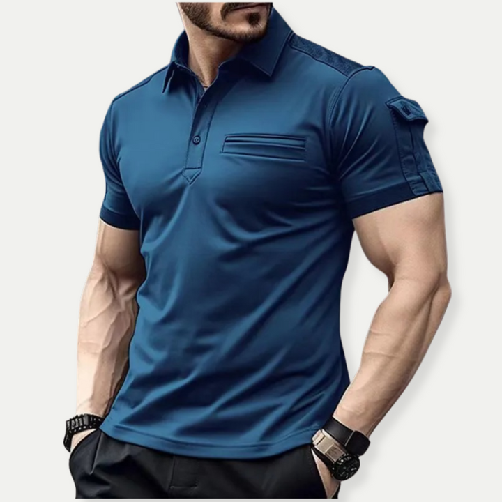 EDISON - Muscle-Fit Tactical Polo Shirt