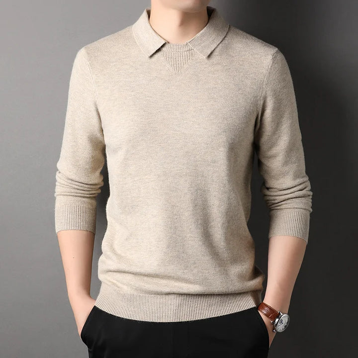 Lucas - Premium Cashmere Polo Sweater