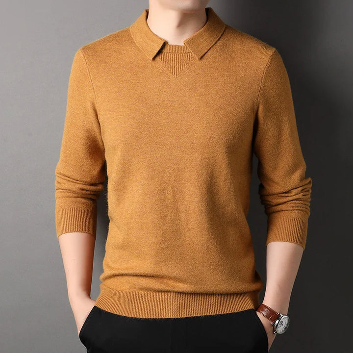 Lucas - Premium Cashmere Polo Sweater