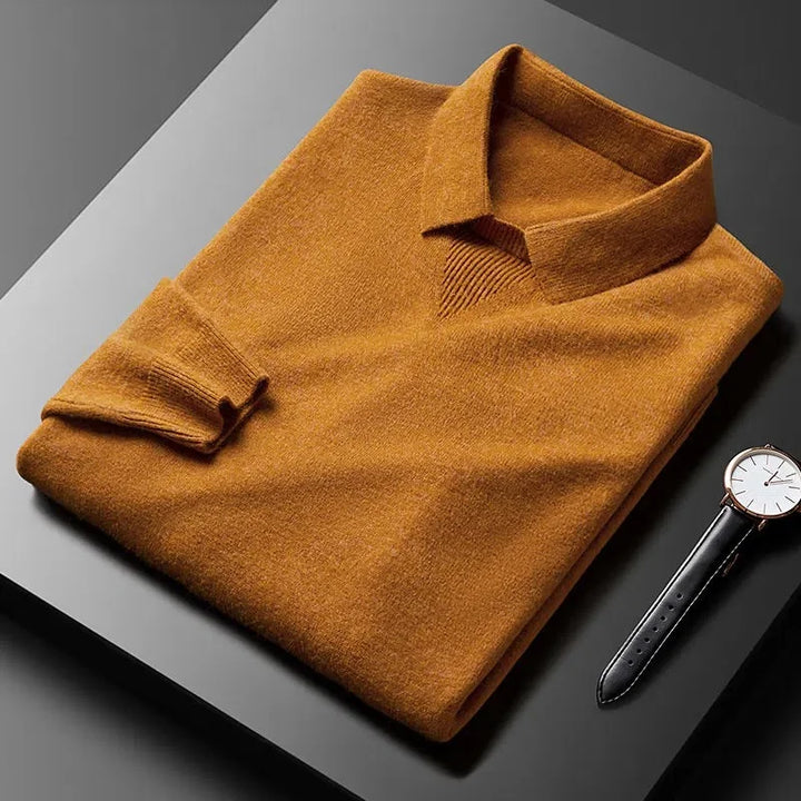 Lucas - Premium Cashmere Polo Sweater