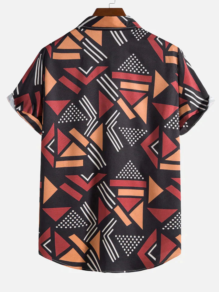 Geometric Triangle Print Shirt