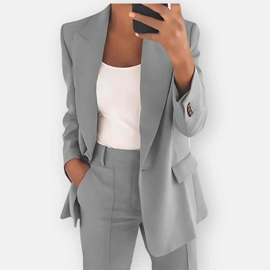 LEYLA - Plain Women's Blazer Set