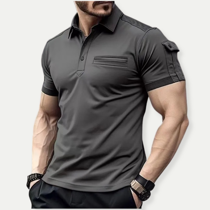 EDISON - Muscle-Fit Tactical Polo Shirt