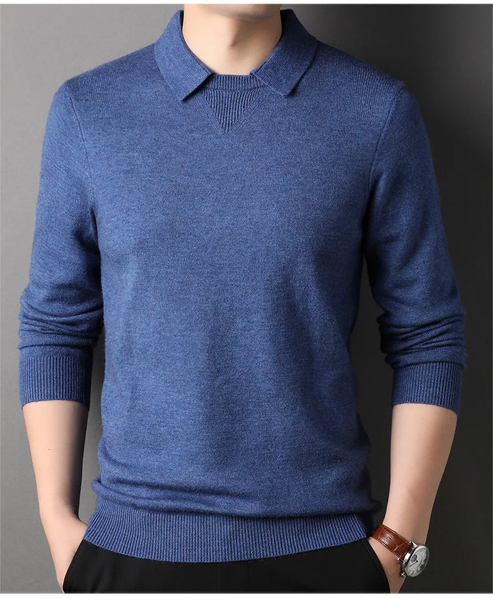 Lucas - Premium Cashmere Polo Sweater