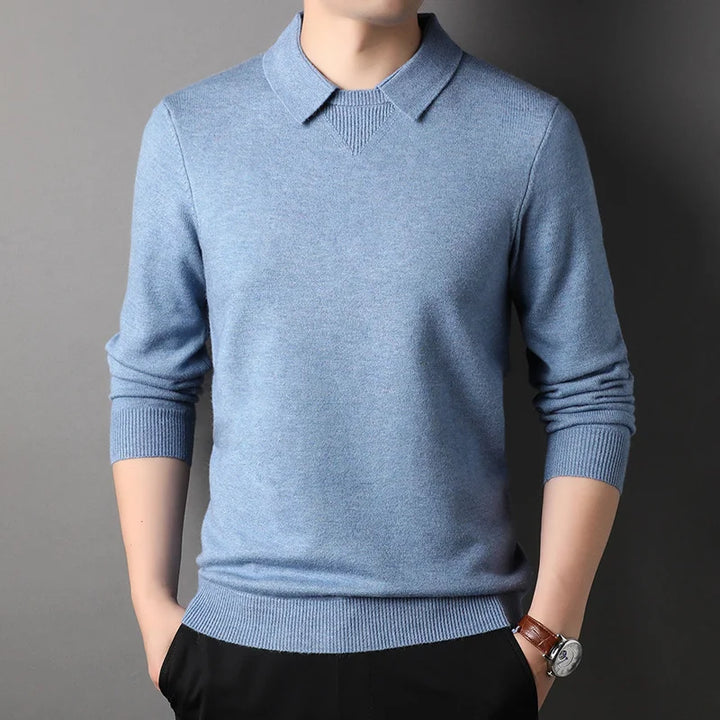 Lucas - Premium Cashmere Polo Sweater