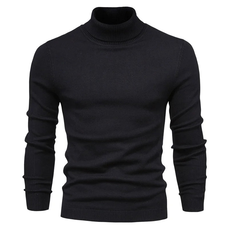 LEVI - Casual Solid Turtleneck Sweater