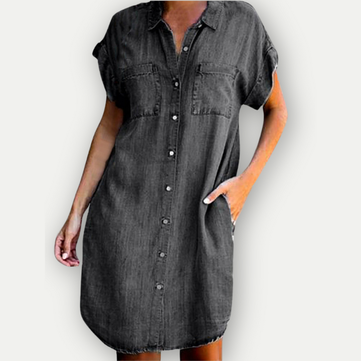 Mirielle - Summery Denim Shirt Dress