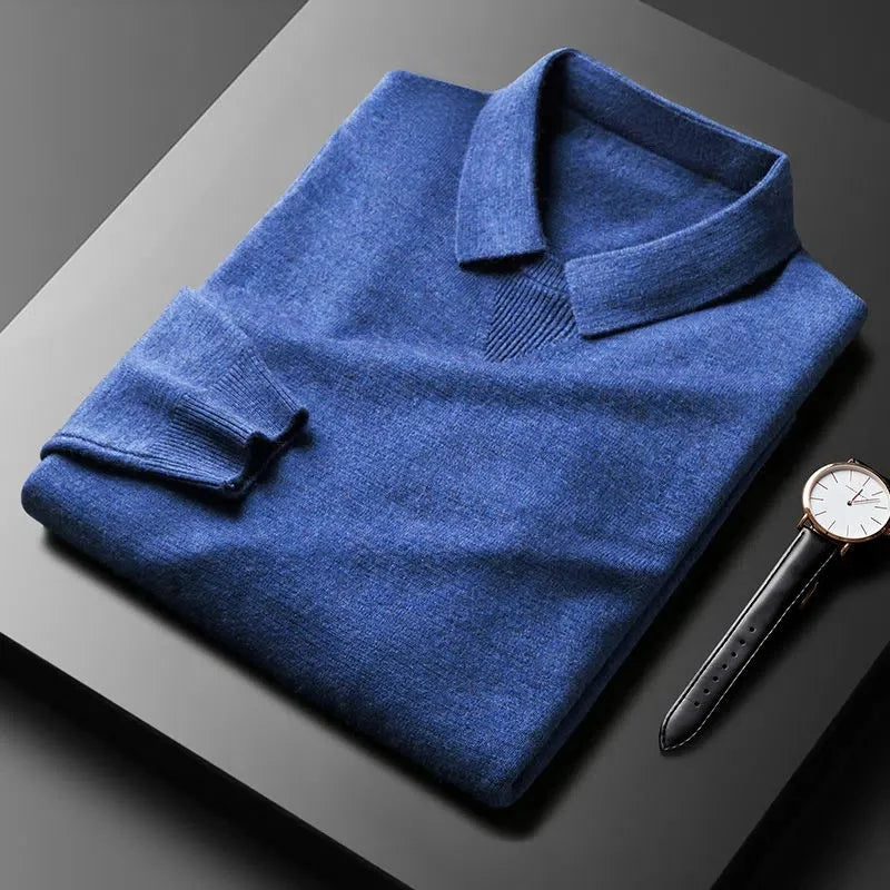 Lucas - Premium Cashmere Polo Sweater