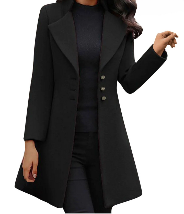 Savanah - Italian Wool Coat with Long Sleeves