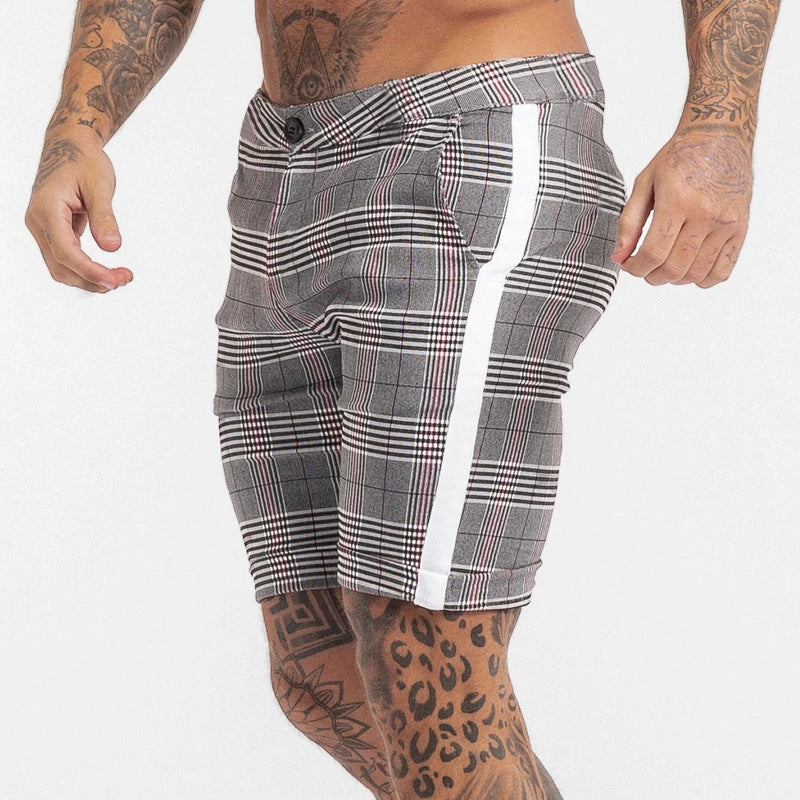 CHRISTIAN - Checked Chino Shorts