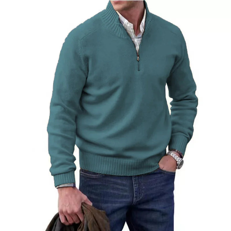 James - Cashmere Zipper Basic Sweater