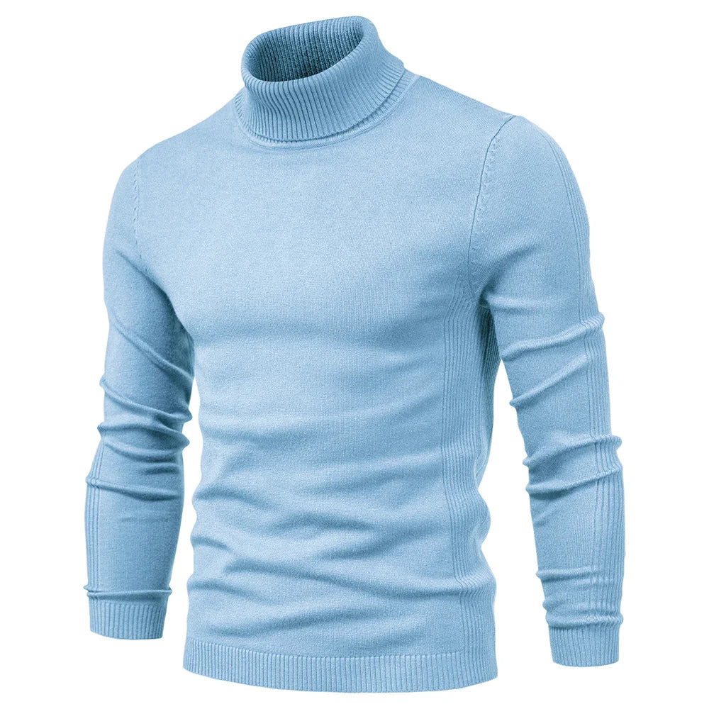 LEVI - Casual Solid Turtleneck Sweater