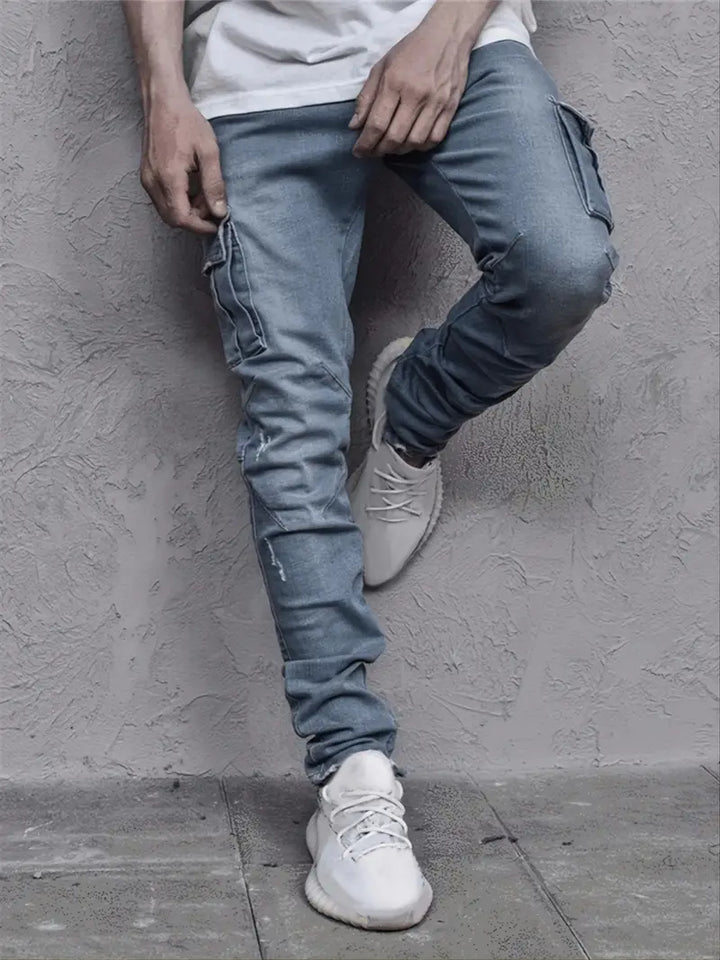 VIBEZ - Skinny Fit Cargo Jeans