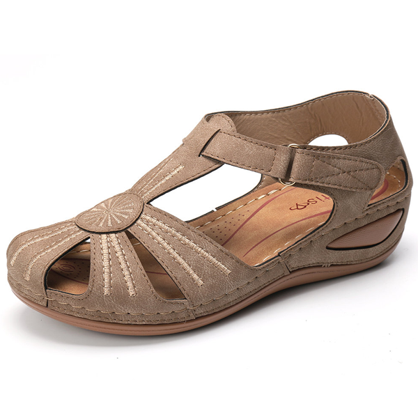 Selva™ | Elegant Vintage Wedge Sandals