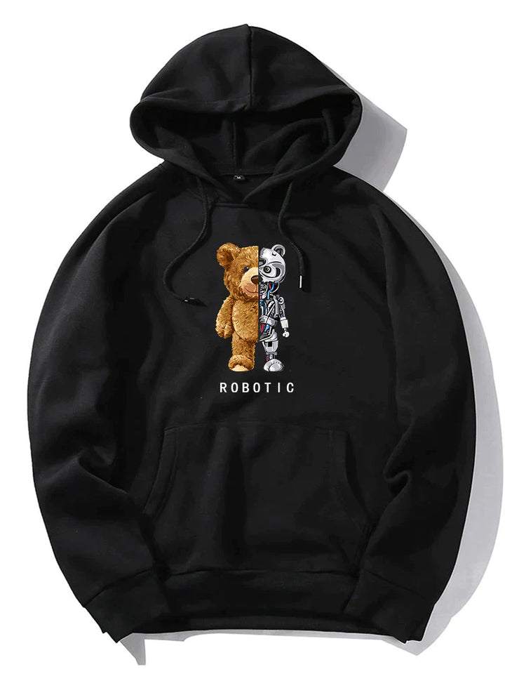 Robot Bear Graphic Hoodies