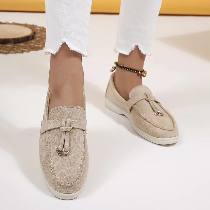 Rosa™ - Leather Cashmere Slip On Loafers for Women