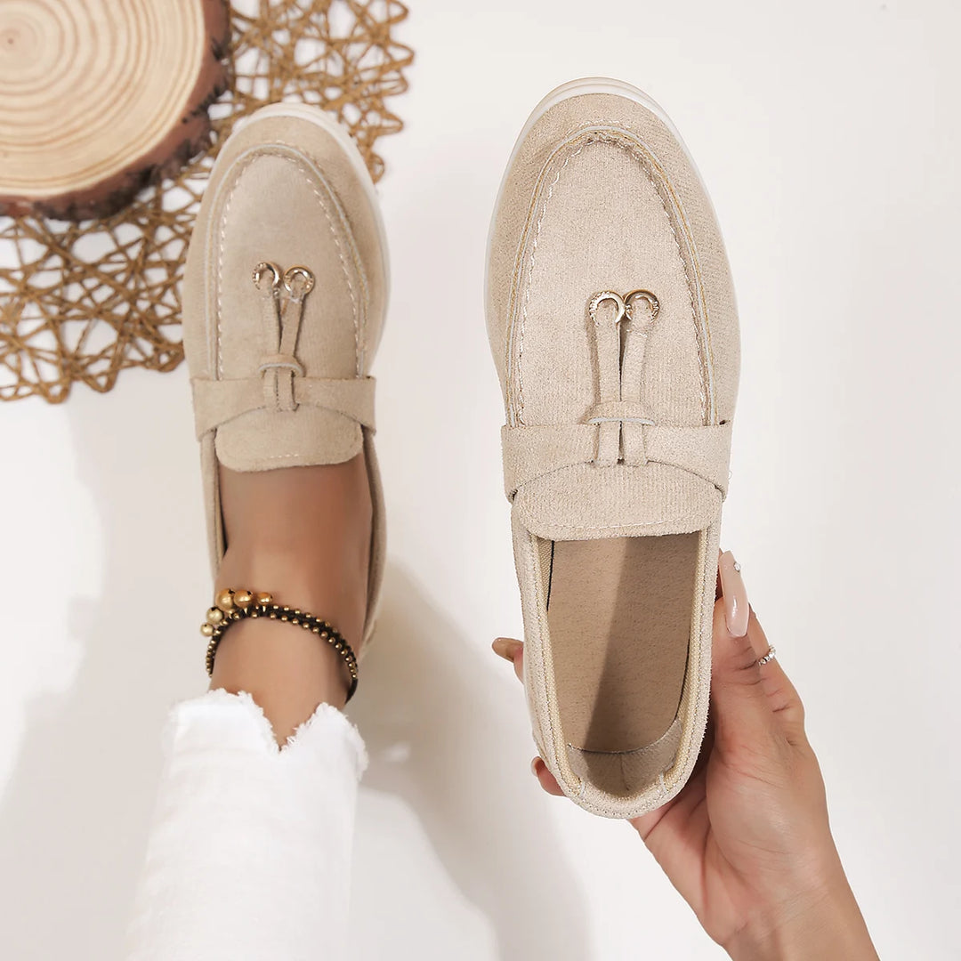 Rosa™ - Leather Cashmere Slip On Loafers for Women