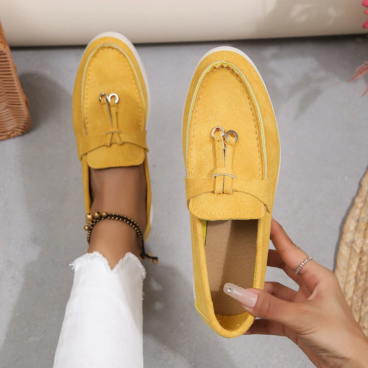 Rosa™ - Leather Cashmere Slip On Loafers for Women