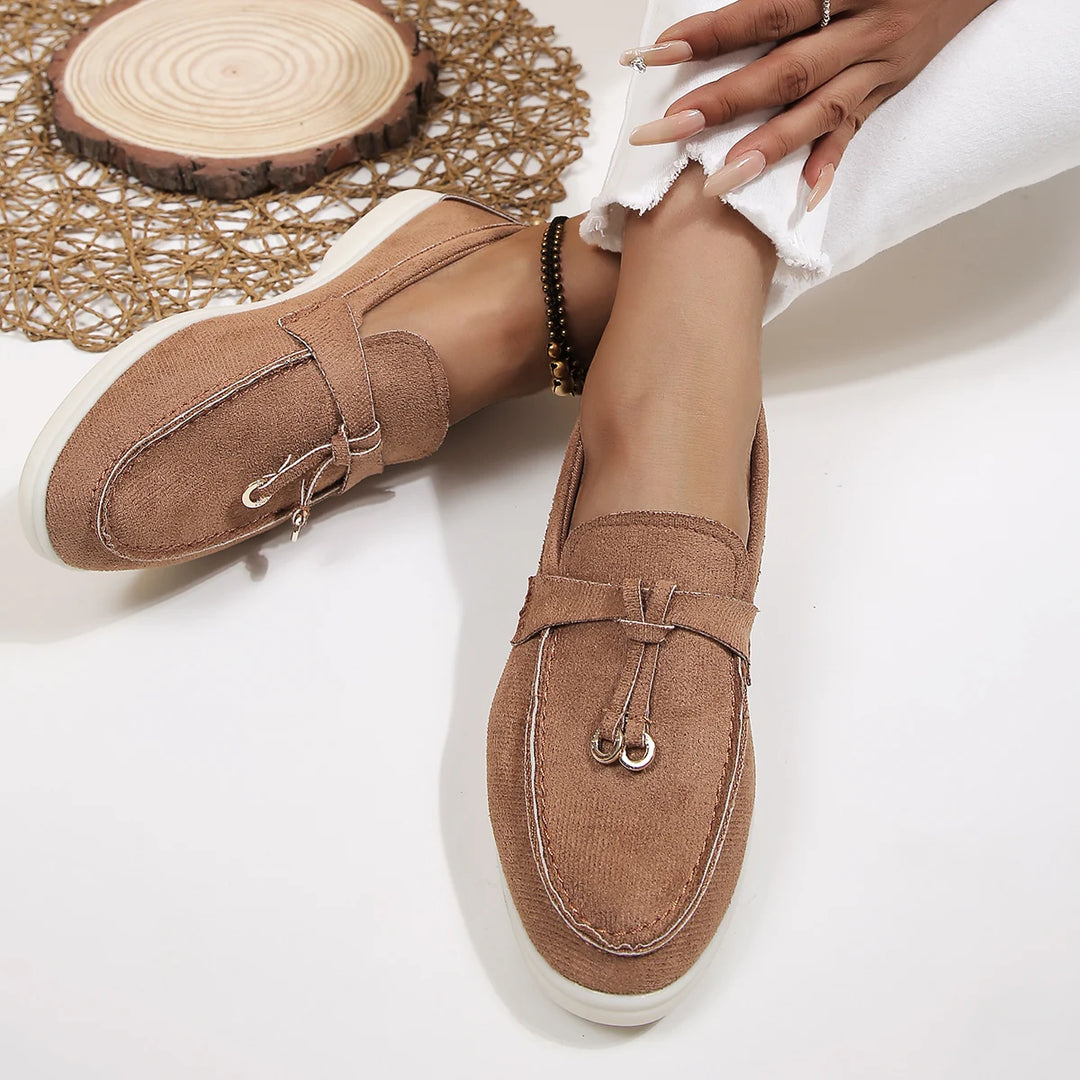 Rosa™ - Leather Cashmere Slip On Loafers for Women