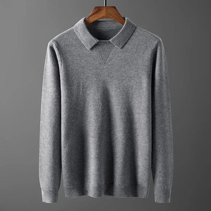 Lucas - Premium Cashmere Polo Sweater