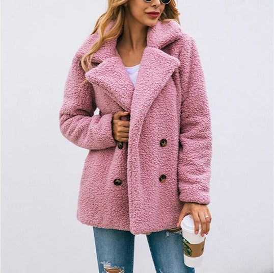 ALMA - Double-Breasted Teddy Coat