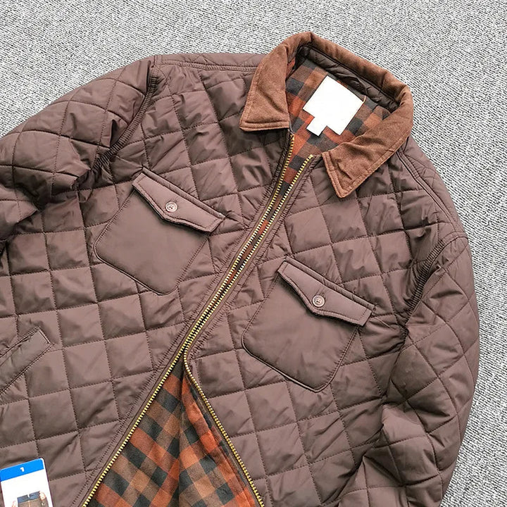 PHILLY - Classic Quilted Men's Jacket Corduroy Collar