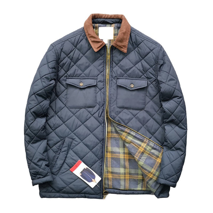 PHILLY - Classic Quilted Men's Jacket Corduroy Collar