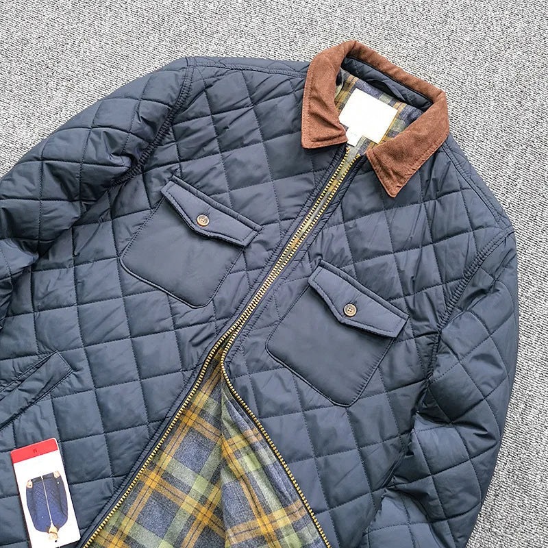 PHILLY - Classic Quilted Men's Jacket Corduroy Collar