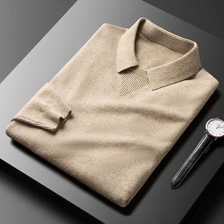 Lucas - Premium Cashmere Polo Sweater