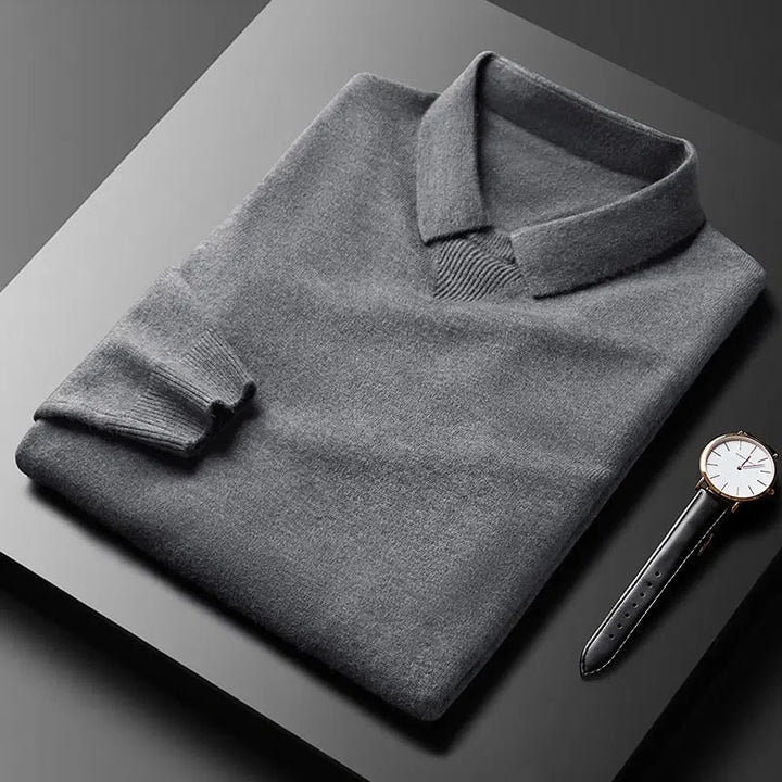 Lucas - Premium Cashmere Polo Sweater