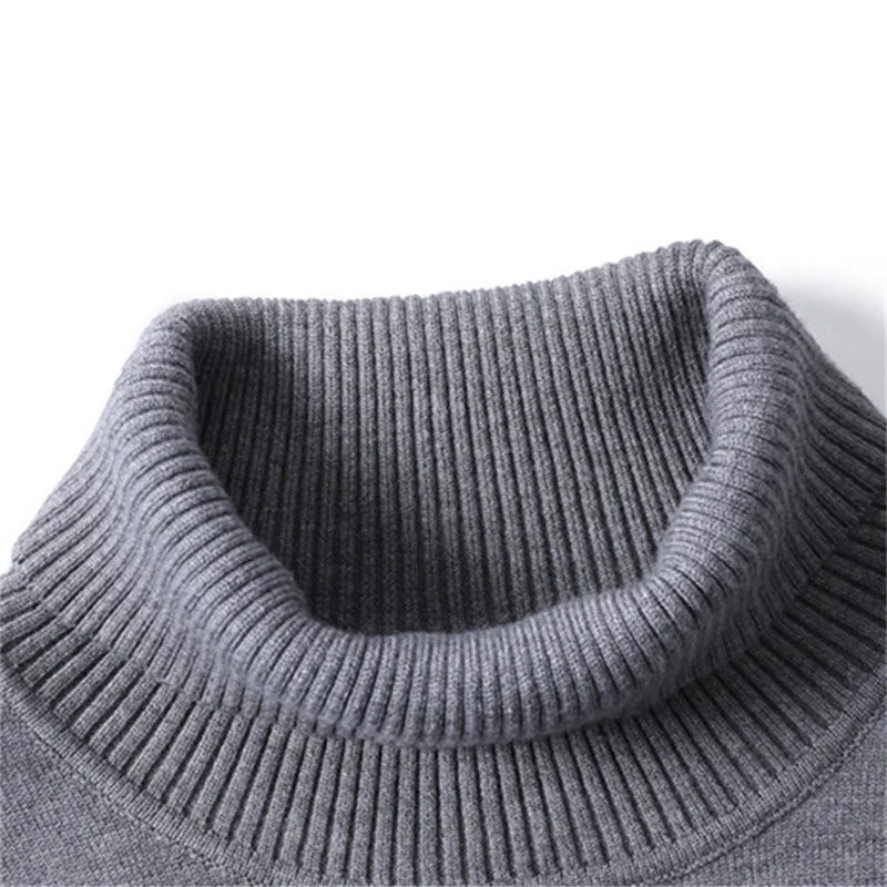 LEVI - Casual Solid Turtleneck Sweater